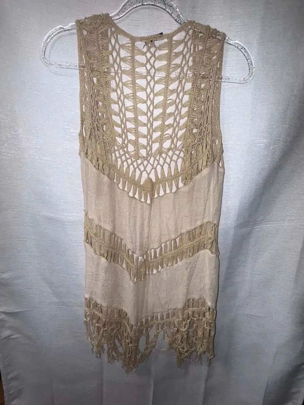 Umgee Boho Crochet Fringe Vest